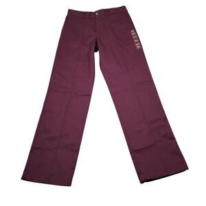 Dickies Skateboarding Regular Fit Twill Pants Men's Size 32 x 32 Maroon Red